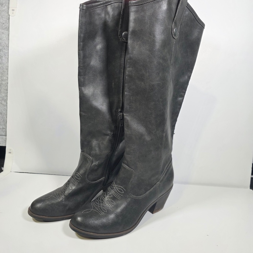 Mossimo Supply Co. charcoal Esmerelda tall cowboy boots Heeled Size 7.5